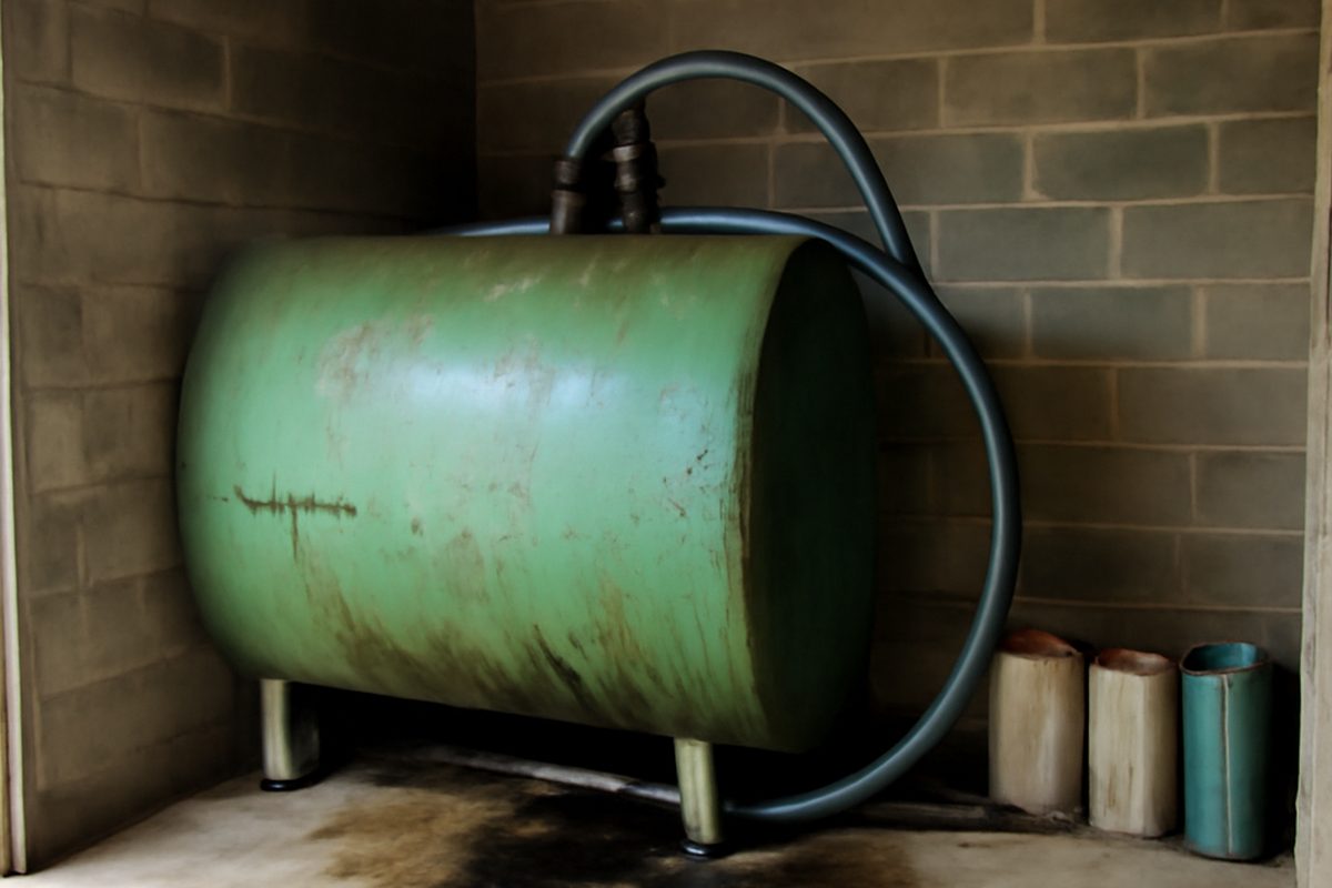 Cuve fioul garage avant